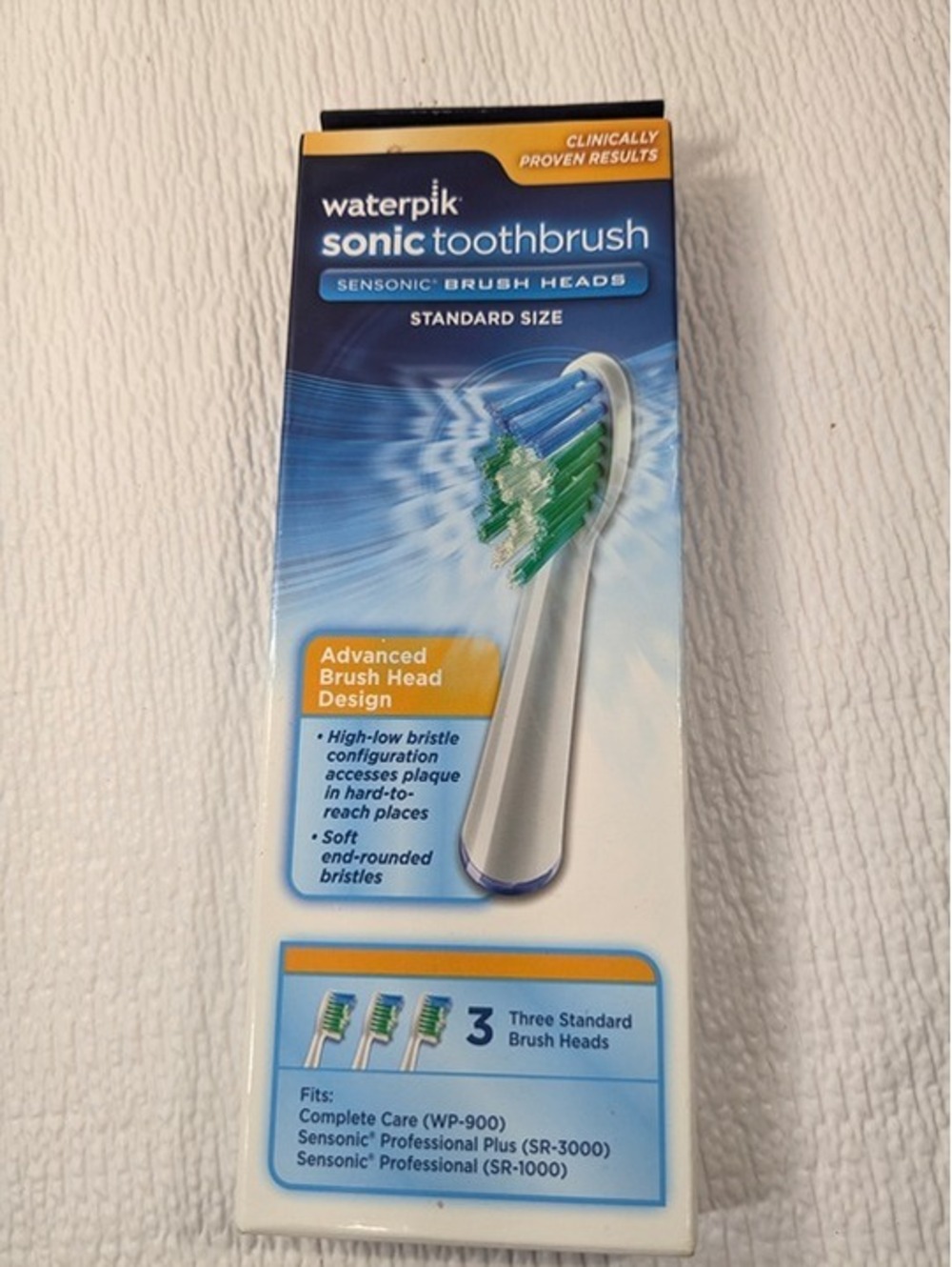Waterpik Sonic Toothbrush Replacement Sensonic brush Head SRSB-3W Standard Size